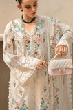 Crimson - 3PC Lawn Chikankari Embroidered Shirt with Khadi Net Embroidered Dupatta and Trouser- SS0597