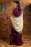 Faiza Faisal - 3PC Lawn Embroidered Shirt with Monar Printed Dupatta and Trouser  - SS0682