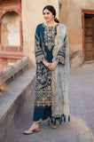 MUSHQ - 3PC Lawn Embroidered Shirt with Khadi Net Embroidered Dupatta and Trouser - SS0721