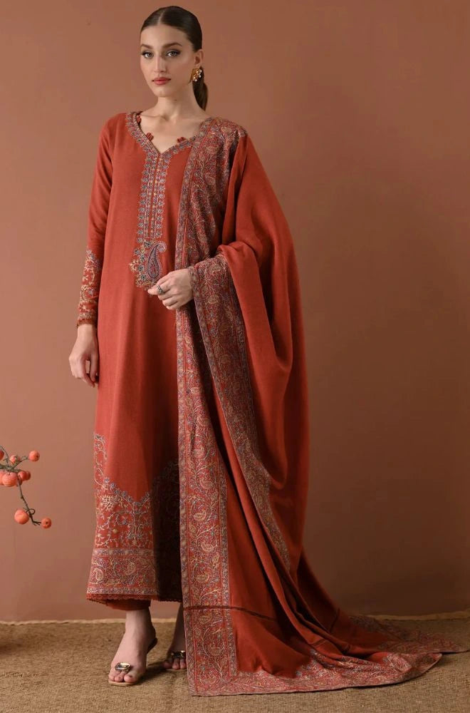 BATIK - 3PC Lawn Embroidered Shirt with Chiffon Embroidered Dupatta and Trouser - SS0758
