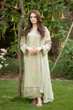 MUSHQ - 3PC Dhanak Chikankari Embroidered Shirt with Chiffon Embroidered Dupatta and Trouser - SS01037