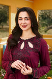 ALLYS - 3PC Lawn Embroidered Shirt with Chiffon Embroidered Dupatta and Trouser - SS0747