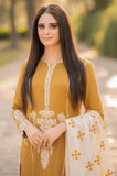 Maria .B - 3PC Dhanak Embroidered Shirt with Dhanak Embroidered Dupatta and Trouser - SS0455