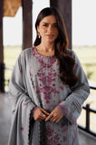 Nishat Linen - 3PC Dhanak Embroidered Shirt with Dhanak Embroidered Dupatta and Trouser - SS0571