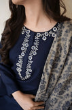 Aisling - 3PC Dhanak Embroidered Shirt With Wool Printed Dupatta and Trouser - SS0879