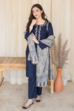 Asling - 3 Piece - Dhanak Embroidered Suit - SB0015